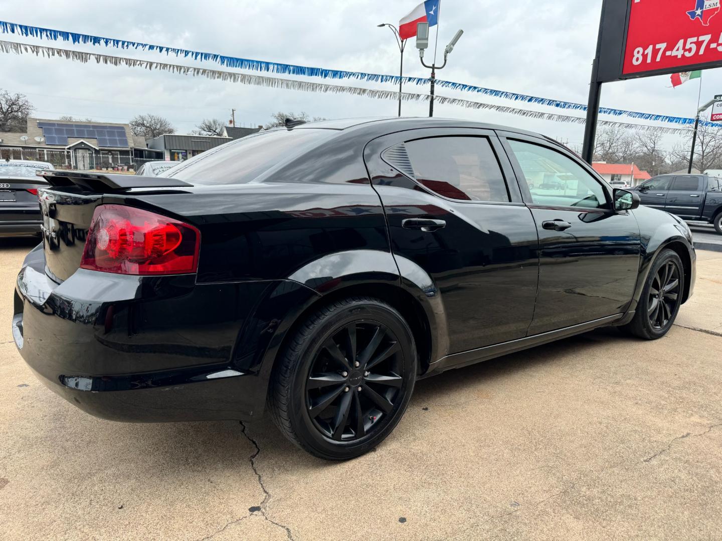 2014 BLACK DODGE AVENGER SE (1C3CDZAB6EN) , located at 5900 E. Lancaster Ave., Fort Worth, TX, 76112, (817) 457-5456, 0.000000, 0.000000 - Photo#3